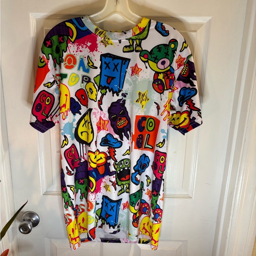 Bleeker & Mercer Urban Graffiti Graphic Mens Wearable Art T-Shirt, Sz Large